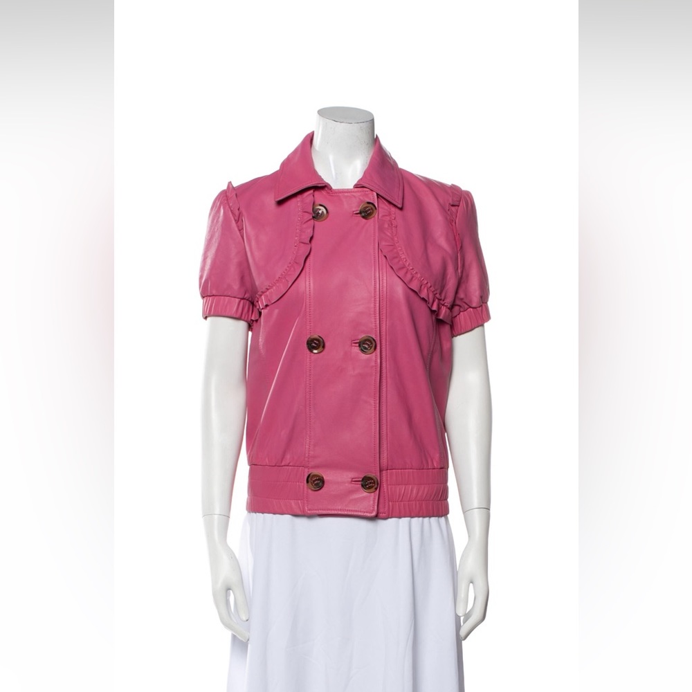 Red Valentino lamb leather jacket